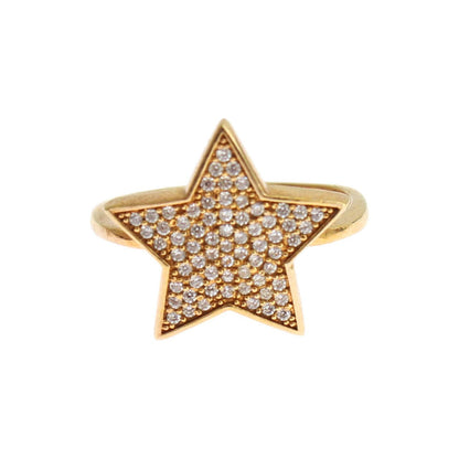 Nialaya Star Gold 925 Silver Womens Clear Ring 1728,67345645728,Accessories,Category - Jewellery,Clear CZ Crystals,EU54 | US7,Gold,Jewellery - Accessories,Jewelry,Material: 18K Gold plated 925 Sterling Silver,Men,New with tags,Nialaya,Rings - Jewellery -