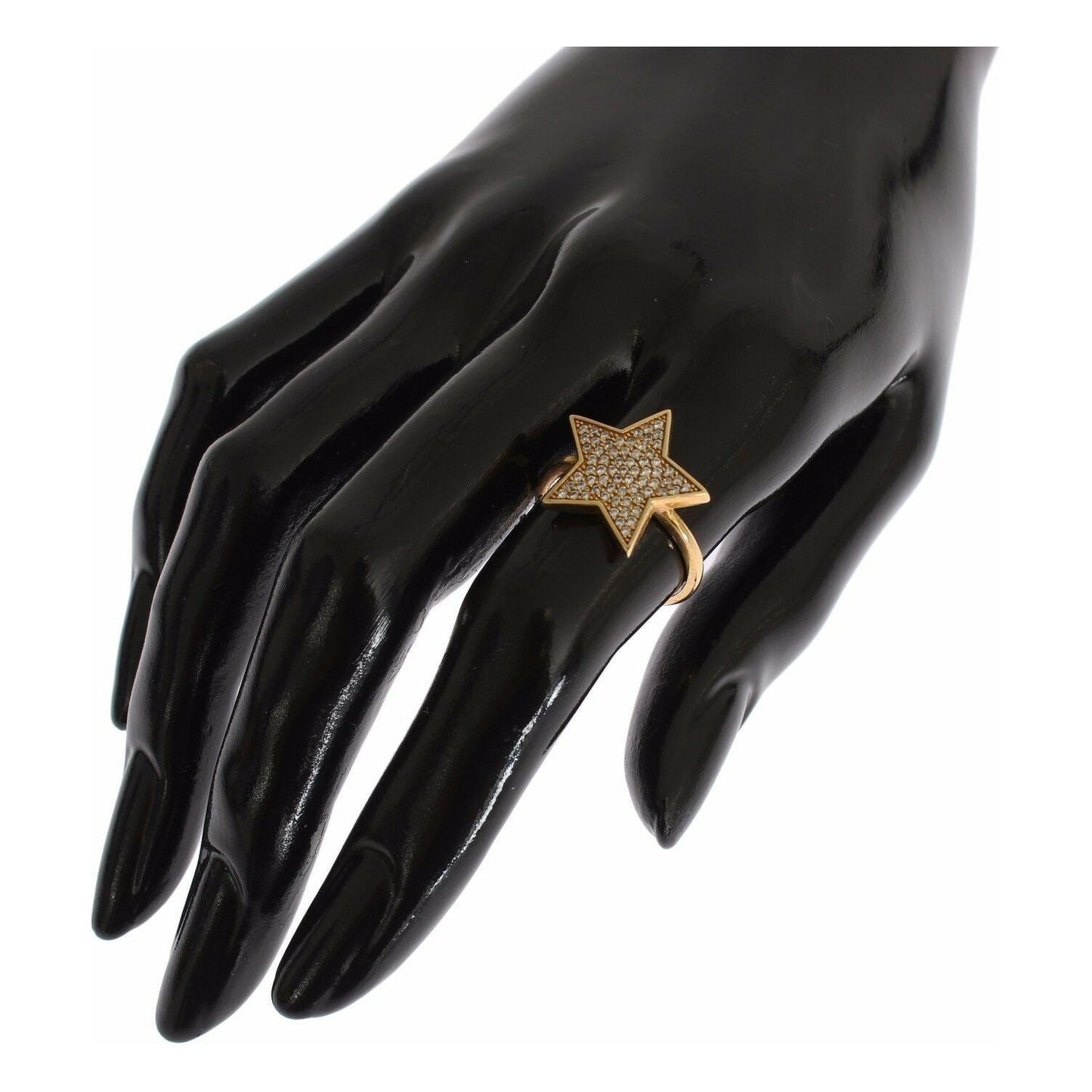 Nialaya Star Gold 925 Silver Womens Clear Ring 1728,67345645728,Accessories,Category - Jewellery,Clear CZ Crystals,EU54 | US7,Gold,Jewellery - Accessories,Jewelry,Material: 18K Gold plated 925 Sterling Silver,Men,New with tags,Nialaya,Rings - Jewellery -