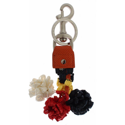 Dolce & Gabbana Multicolor Raffia Leather Clasp Finder Chain Keyring 1728,30% Leather,67345645728,Accessories,Dolce & Gabbana,Keychains - Other Accessories - Accessories,Keychains - Women - Accessories,Material: 70% Raffia,Multicolor,New with tags,Other A