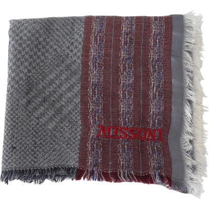 Missoni Multicolor Wool Striped Unisex Neck Wrap Shawl Scarf