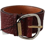 GF Ferre Bordeaux Wide Leather Waist Gold Silver Belt BEL8085- 70