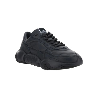Valentino Black Calf Leather Garavani Sneakers MAN SNEAKERS