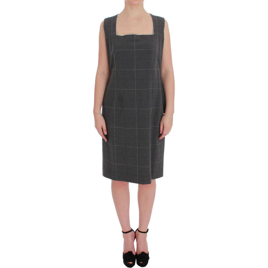 BENCIVENGA Gray Checkered Cotton Blazer Dress Set Suit 1728,20% Viscose,67345645728,BENCIVENGA,Clothing,Gray,IT50 | XXL,Material: 80% Cotton,New with tags,Suits & Blazers - Clothing,Suits & Blazers - Women - Clothing,Two-Piece Suits - Suits & Blazers - Cl