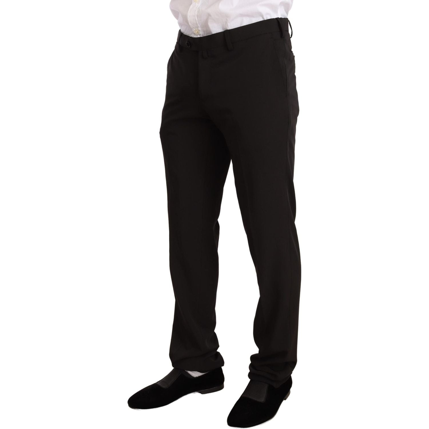 Domenico Tagliente Black Polyester Slim 2 Piece Set TAGLIENTE Suit