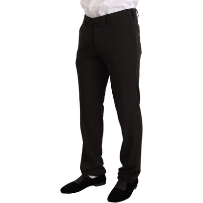 Domenico Tagliente Black Polyester Slim 2 Piece Set TAGLIENTE Suit