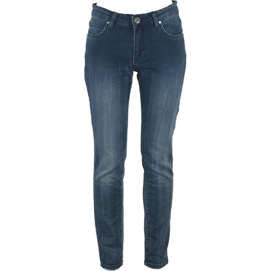 Maison Espin Chic Skinny Blue Sweat Pants Jeans & Pants Maison Espin Dark Slate Gray