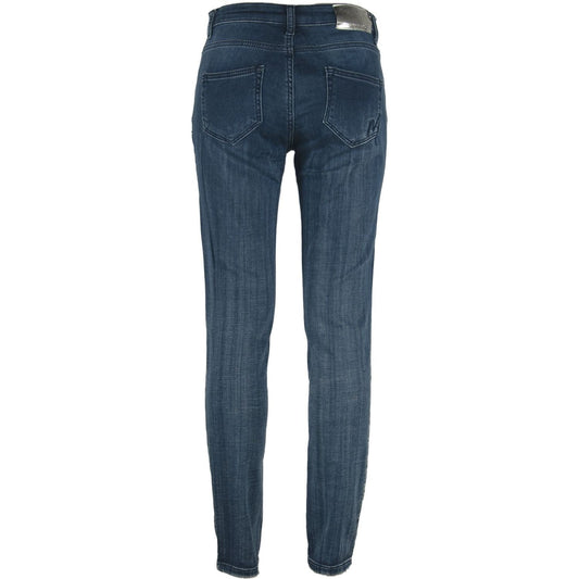 Maison Espin Chic Skinny Blue Sweat Pants Jeans & Pants Maison Espin Dark Slate Gray
