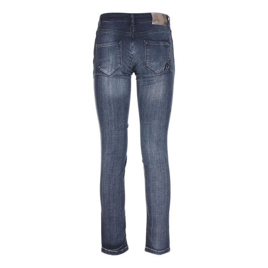 Maison Espin Chic Blue Skinny Sweat Pants for Everyday Elegance Jeans & Pants Maison Espin Dark Slate Gray