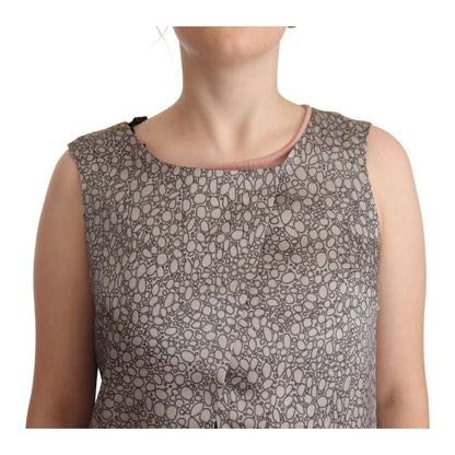 Comeforbreakfast Gray Sleeveless Shift Knee Length Dress 1728,67345645728,Clothing,Comeforbreakfast,Dresses - Clothing,Dresses - Women - Clothing,Gray,IT42|M,IT44|L,Material: 100% Silk,Midi - Dresses - Clothing,New with tags,Sleeveless - Dresses - Clothin