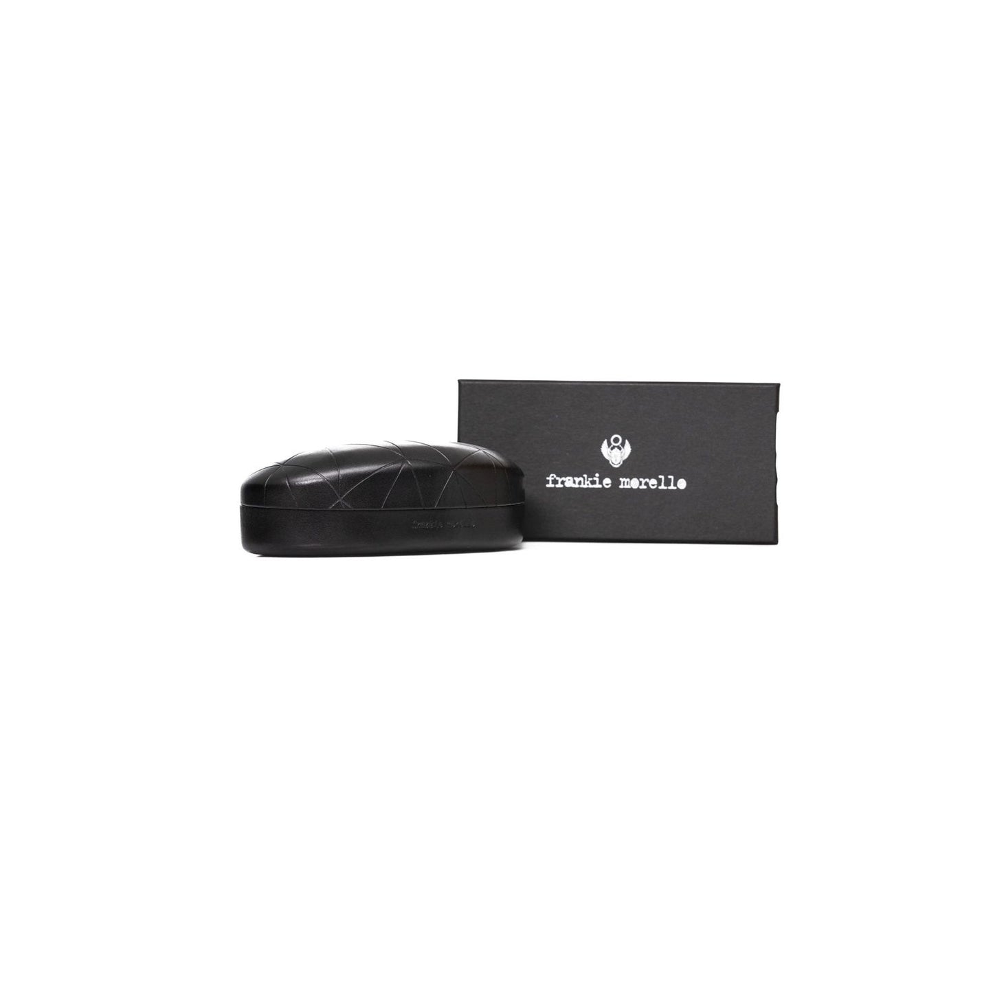 Frankie Morello Black Metallic Fibre Men Sunglasses