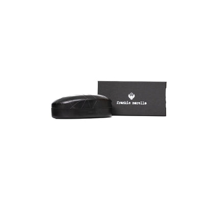 Frankie Morello Black Metallic Fibre Men Sunglasses