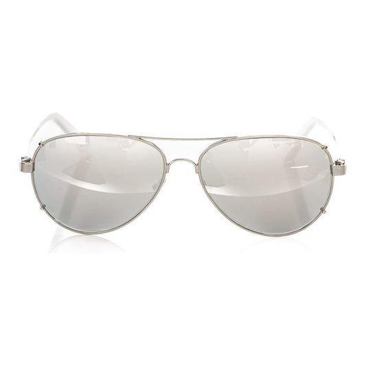 Frankie Morello Silver Metallic Fiber Men's Sunglass