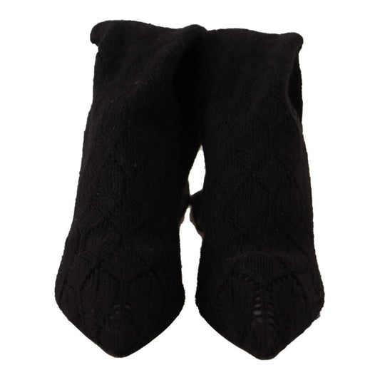 Dolce & Gabbana Elegant Black Stretch Socks Boots Dolce & Gabbana Black