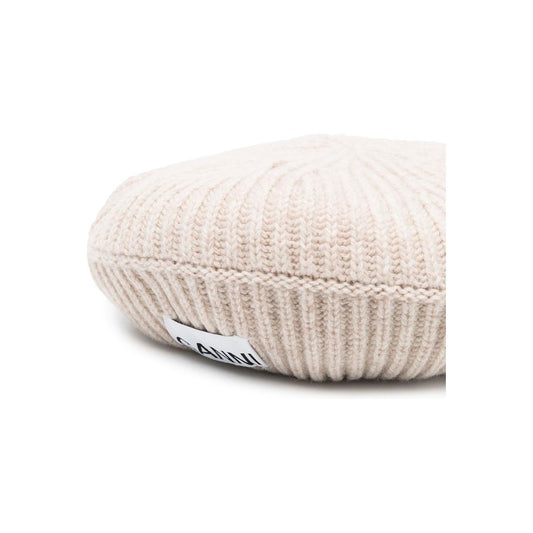 GANNI Hats Beige Scarves Hats & Gloves Ganni Light Gray