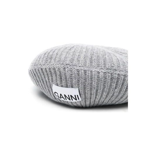 GANNI Hats Grey Scarves Hats & Gloves Ganni Gray