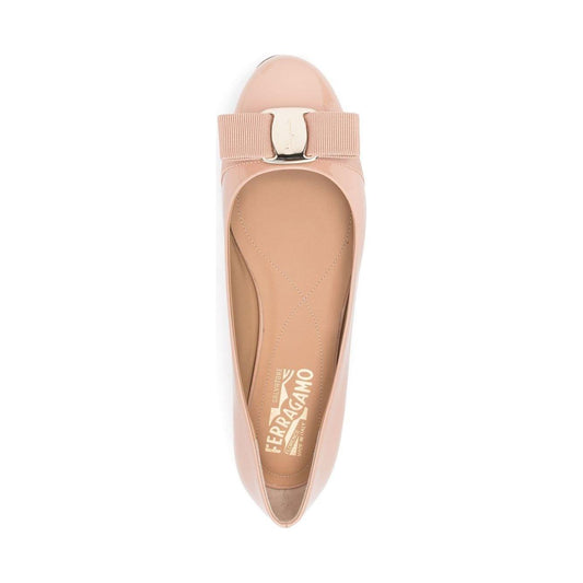 Ferragamo Varina leather ballerinas Flat Shoes Ferragamo Tan