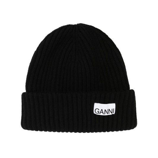 GANNI Hats Black Scarves Hats & Gloves Ganni Black