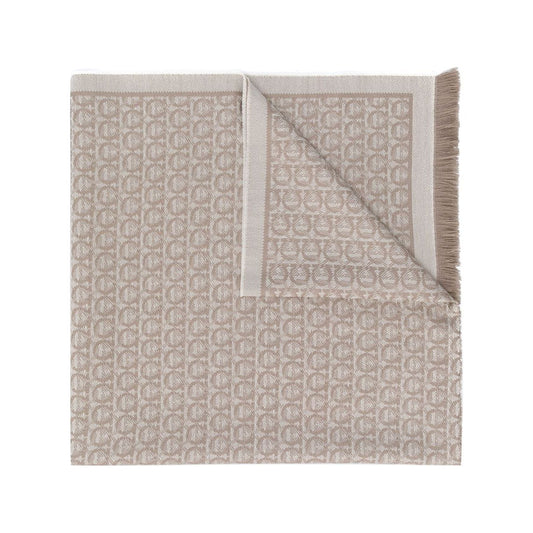 Ferragamo Scarfs Beige Scarves Hats & Gloves Ferragamo Dark Gray