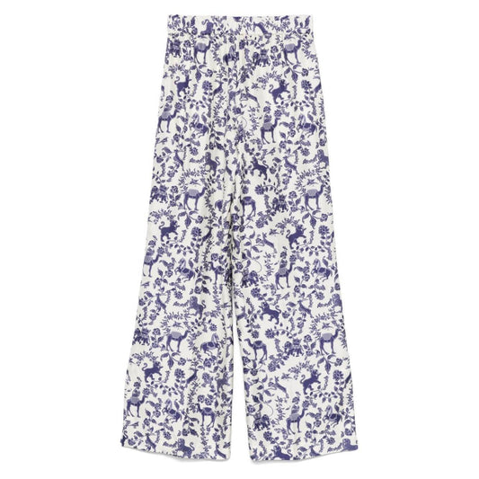 Alberto Biani printed trousers Trousers Alberto Biani Light Gray