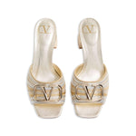 Valentino Garavani Vlogo Signature Metallic Slide Sandal With Cornely Embroidery 60mm WS0HA6XTQBJ1-P25