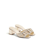 Valentino Garavani Vlogo Signature Metallic Slide Sandal With Cornely Embroidery 60mm WS0HA6XTQBJ1-P25