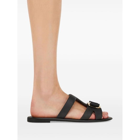 Ferragamo New Vara plate strappy slide Sandals Ferragamo Antique White
