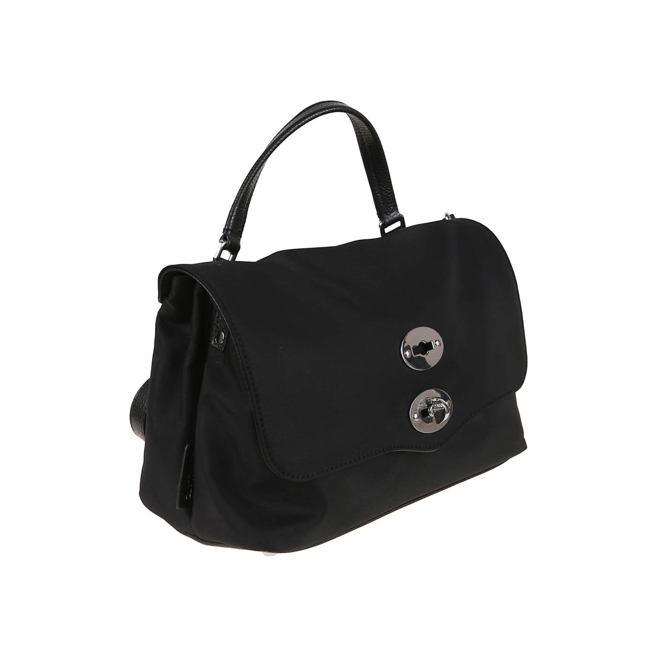 Front view with bag zipped and handles upright.