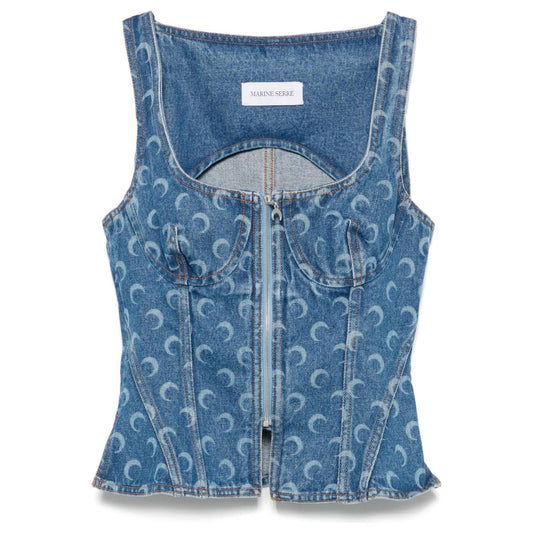 MARINE SERRE Top Clear Blue