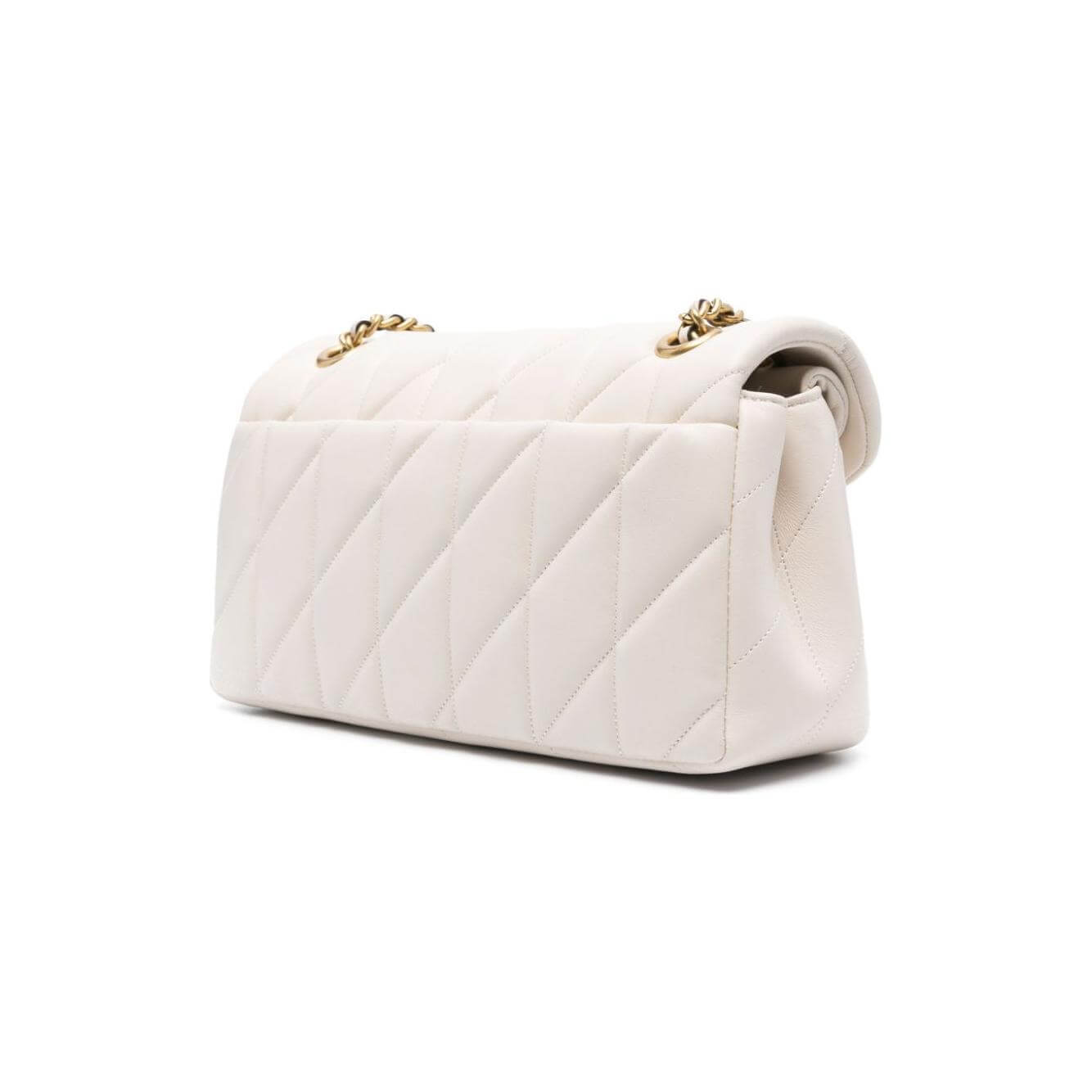 Front view with bag zipped and handles upright.