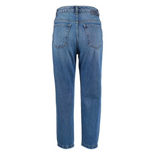 Yes Zee Blue Cotton Women's High-Waisted Jean Yes Zee Dark Slate Blue