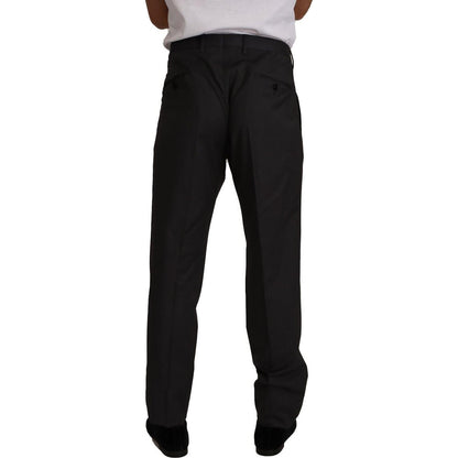 Dolce & Gabbana Gray Wool Formal Tuxedo Trouser Dress Pants Dolce & Gabbana