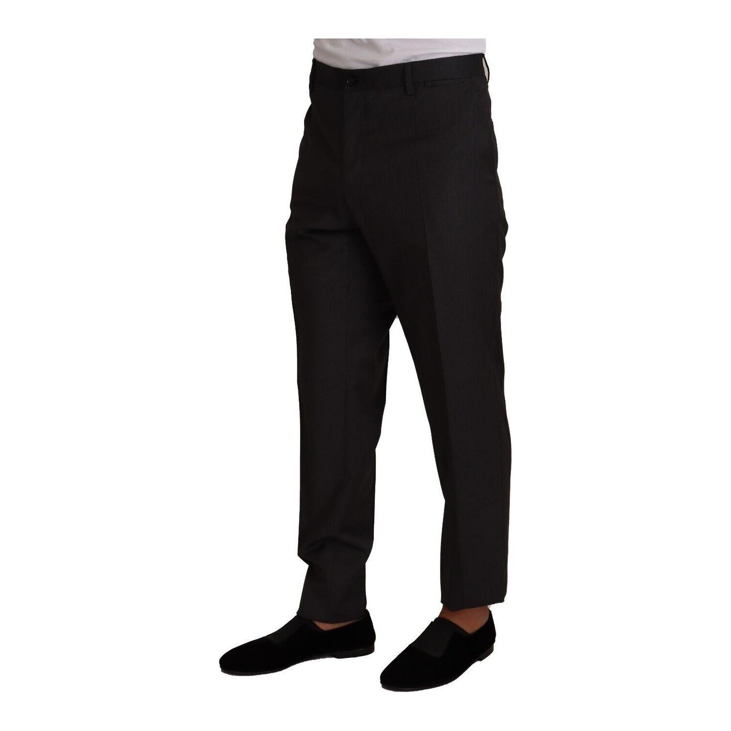 Dolce & Gabbana Gray Wool Formal Tuxedo Trouser Dress Pants Dolce & Gabbana