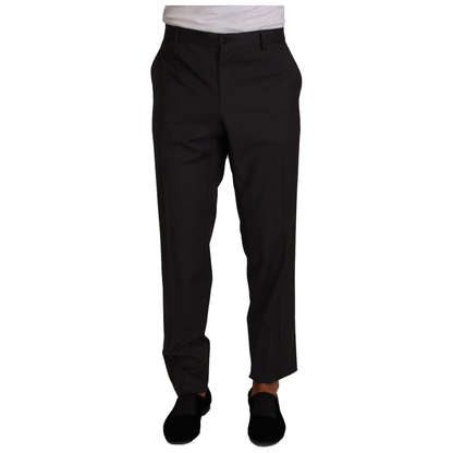 Dolce & Gabbana Gray Wool Formal Tuxedo Trouser Dress Pants Dolce & Gabbana