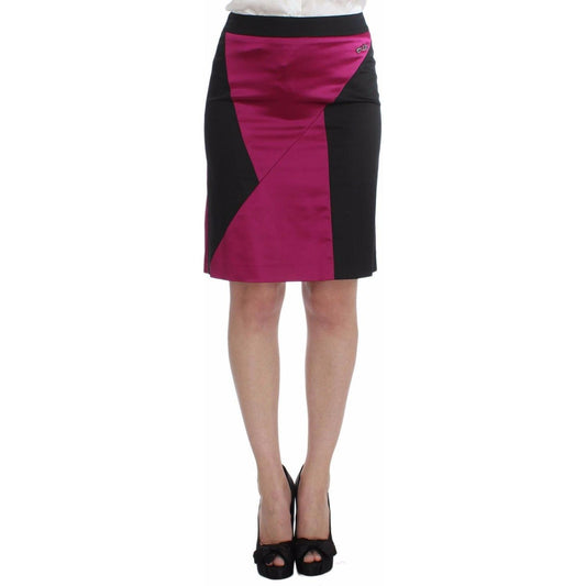 Exte Pink Black Above Knees Cotton Stretch Skirt 1728,3% Elastane,67345645728,Clothing,Exte,IT38|XS,IT40|S,IT42|M,IT44|L,Material: 97% Cotton,Mini - Skirts - Clothing,New with tags,Pink,Skirts - Clothing,Skirts - Women - Clothing,Women,Women - Clothing