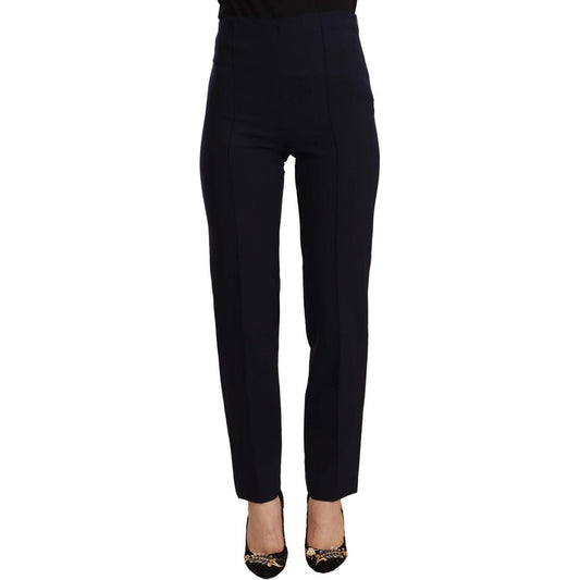 AGLINI Black High Waist Polyester Women Straight Pants 1728,67345645728,AGLINI,Black,Casual Pants - Pants - Clothing,Clothing,IT40|S,Jeans & Pants - Women - Clothing,Material: 88% Polyester 12% Elastane,New with tags,Pants - Clothing,Women,Women - Clothin
