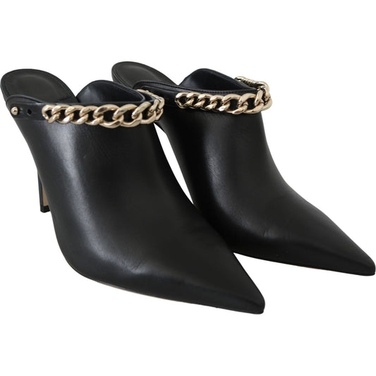 Jimmy Choo Elegant Black Gold Leather Pumps Jimmy Choo Dark Slate Gray
