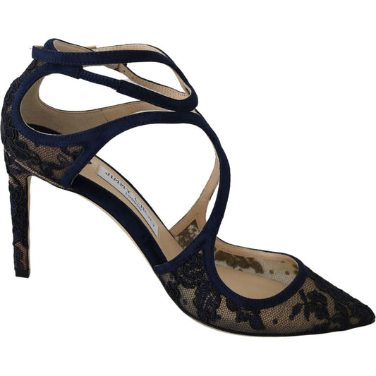 Jimmy Choo Navy Lancer Leather Pumps Elegance Unleashed Jimmy Choo Rosy Brown