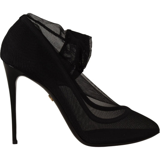 Dolce & Gabbana Elegant Black Stretch Socks Boots Dolce & Gabbana Black