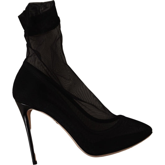 Dolce & Gabbana Elegant Stretch Sock Boot Pumps Dolce & Gabbana Black