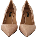 Dolce & Gabbana Elegant Beige Leather Pumps Dolce & Gabbana Sienna