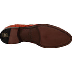 Dolce & Gabbana Orange Exotic Leather Dress Derby Shoes MV4550- 41