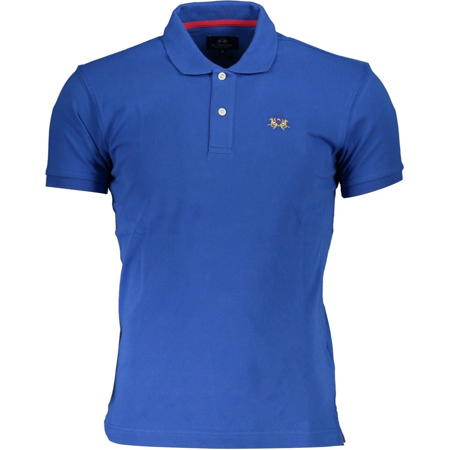 La Martina Blue Cotton Polo Shirt La Martina