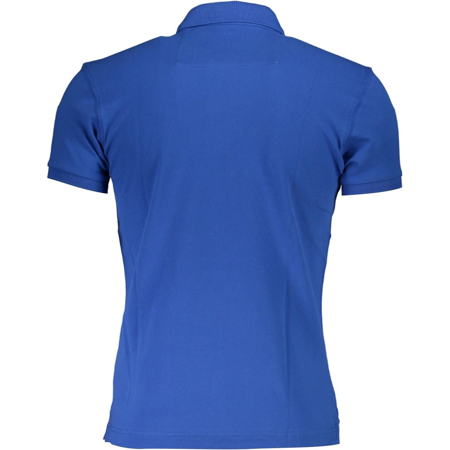 La Martina Blue Cotton Polo Shirt La Martina