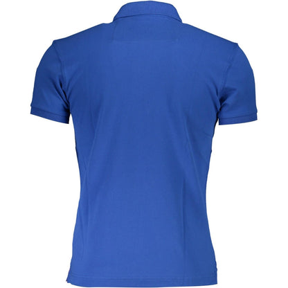 La Martina Blue Cotton Polo Shirt La Martina