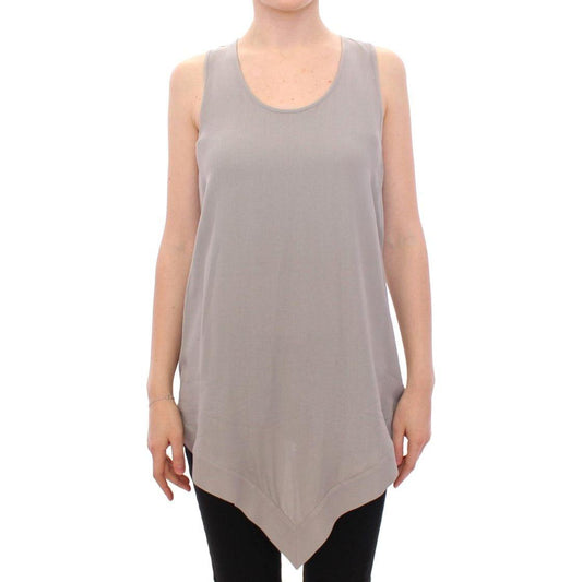 Comeforbreakfast Gray Viscose Tank Top Shirt Blouse 1728,67345645728,Clothing,Comeforbreakfast,Gray,IT38|XS,IT40|S,Material: 100% Viscose,New with tags,T-Shirts - Clothing,Tank Tops - T-Shirts - Clothing,Tops & T-Shirts - Women - Clothing,Women,Women - Cl