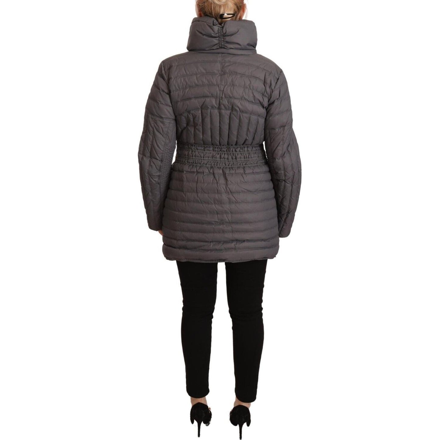 Roccobarocco Gray Quilted Long Sleeves Logo Patch Full Zip Jacket 1728,67345645728,Clothing,Gray,IT46|XL,Jackets & Coats - Clothing,Jackets & Coats - Women - Clothing,Material: Polyester,New with tags,Rain Coats - Jackets & Coats - Clothing,Roccobarocco,W