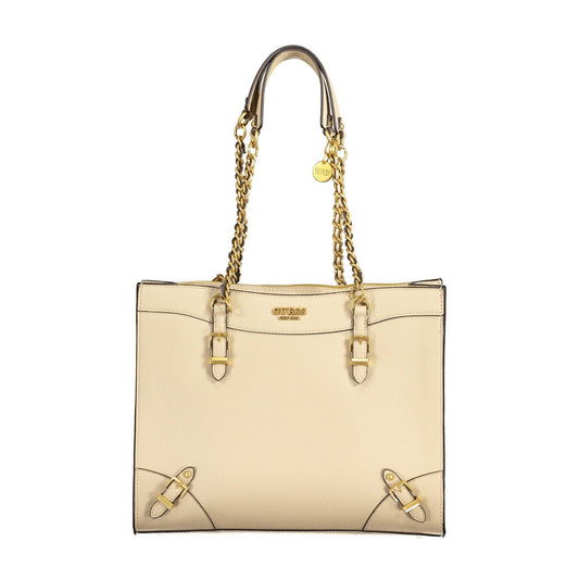 Guess Jeans Beige Polyethylene Handbag