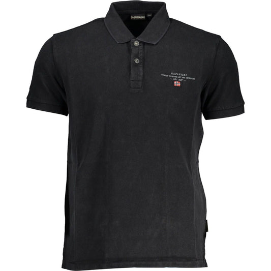 Napapijri Black Cotton Polo Shirt