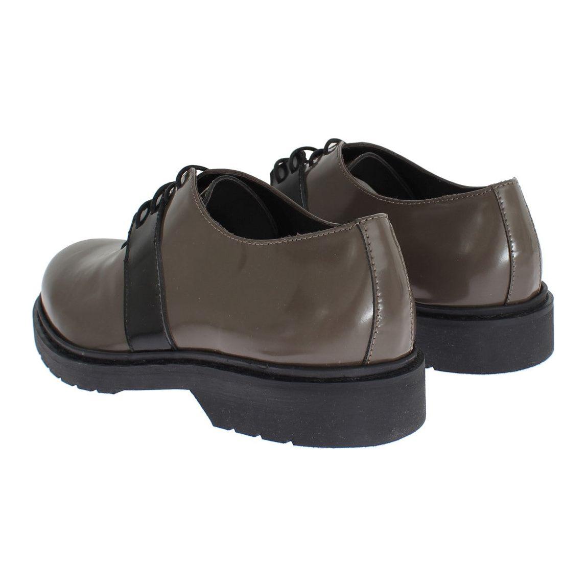 AI_ Gray Brown Leather Laceups Shoes 1728,67345645728,AI_,EU36/US5.5,EU37/US6.5,Flat Shoes - Women - Shoes,Gray,Material: 100% Leather,New with tags,Oxfords and Derbies - Shoes,Shoes,Women,Women - Shoes
