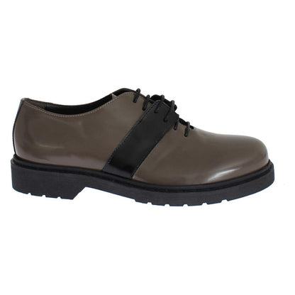 AI_ Gray Brown Leather Laceups Shoes 1728,67345645728,AI_,EU36/US5.5,EU37/US6.5,Flat Shoes - Women - Shoes,Gray,Material: 100% Leather,New with tags,Oxfords and Derbies - Shoes,Shoes,Women,Women - Shoes